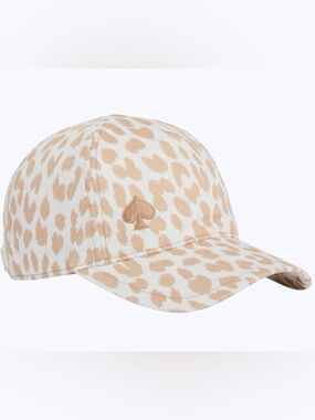 Kate Spade New York modern leopard print baseball cap NWT